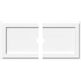 thumbnail image 1 of Ekena Millwork CMP30X15RE2-02000 2 in. ID x 10.5 in. Rectangle Architectural Grade PVC Contemporary Ceiling Medallion - 2 Piece, 1 of 7