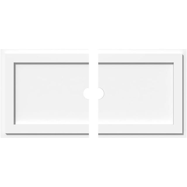 Ekena Millwork CMP30X15RE2-02000 2 in. ID x 10.5 in. Rectangle Architectural Grade PVC Contemporary Ceiling Medallion - 2 Piece