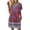 Hot Pink, variant on Women's Fashionable Floral Print V-Neck Short Sleeve Dress with Pocket, Casual Pullover Summer Dress, Comfortable Loose Fit, Stylish Ladies Wear,Green,L