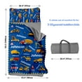 thumbnail image 6 of Kainsy Custom Toddler Nap Mat for Daycare - Personalized Name Kids Nap Mats for Personalized Kindergarten Boys Sleeping Bag with Pillow Blanket Set, Thick Padded Easy Roll Up Blue Cars, 6 of 9