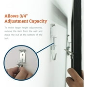 Picture Hang Solutions Adjustable J-Hooks for Frames and Mirrors 100-lb Capacity 2 Pairs per Pack