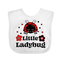 Inktastic Little Ladybug with Flowers Boys or Girls Baby Bib