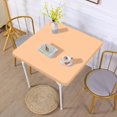 thumbnail image 2 of HSHDLDF JISEN Housse de Dessus de Table Carrée 34x34 Pouces E-Champagne Spandex Ajustée Extensible Nappe, 2 of 6