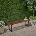 thumbnail image 4 of LiviNest Outdoor Wooden Bench: Modern Acacia Wood & Metal Leg Garden Seating - Large 61.75 Inch Patio Furniture for Outdoor Dining & Relaxation Space, 4 of 6