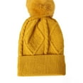thumbnail image 5 of Holzkary Winter Beanie Hats for Men Women with Scarf Gloves Warm Cute Wool Hat Scarf Gloves Slouchy Three Pieces Winter Snow Knit Cap Screen Mittens Scarves Sets Yellow One Size, 5 of 6
