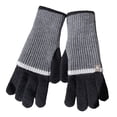 thumbnail image 2 of 1 Pair Women Winter Gloves Thickened Colorblock Knitted Five Fingers Unisex Anti slip Cold Weather Driving Golfing Skiing Skating Gloves, 2 of 8