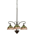 thumbnail image 2 of 24 Inch Wide cabbage rose 3 lt Chandelier, 2 of 2