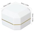 thumbnail image 3 of SHAR Ring Display Box Flocking Inner Elegant Jewelry Protective Storage Gift Box with Light for Engagement WeddingWhite, 3 of 7