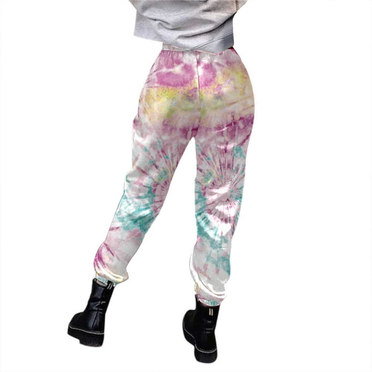 Drawstring Pants for Womens Womens Casual Track Pants Tie Dye Print  Drawstring Pockets Track Pants Teens