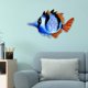 thumbnail image 1 of Decoración de la pared del arte de los pescados , esculturas de la pared de los ornamentos del arte de los pescados para la playa de la sala Azul Macarena Decoraciones de pared, 1 of 8