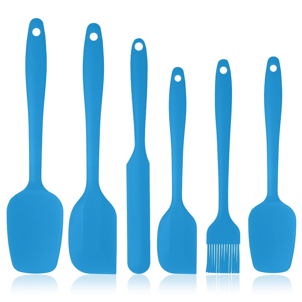 HEQUSIGNS 6 Pcs Silicone Spatula Set, Food Grade Silicone Rubber