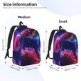 thumbnail image 3 of Naloa Cosmic Cat Psychedelic Journey Canvas Backpack for Men Women Rucksack Casual Travel Daypack College Tote Satchel Bookbag for Teens-Small, 3 of 7