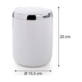 thumbnail image 3 of Akita Line HomeMarket ANS-E29-WASTEBIN-PLAST-3LT-WH Pasifik Plastic Waterproof Car & Kitchen Counter Top Trash Can with Cover and Lid, Front Seat, 3 Liter (White), 3 of 3