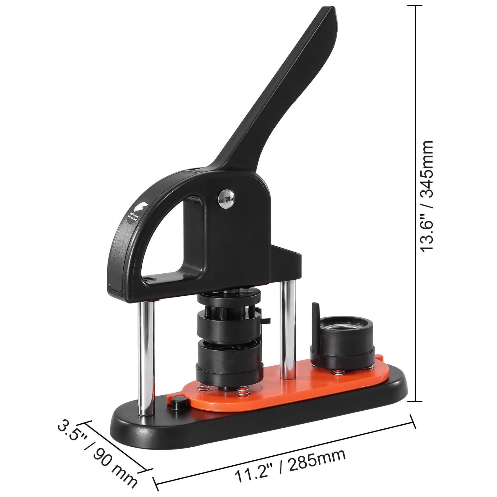 KFFKFF Button Maker, 1.25 inch/32mm Pin Maker with 500pcs Button Parts, Ergonomic Arc Handle Punch Press Kit, Button Maker Machine with Panda Magic Book, For Children DIY Gifts and Christmas