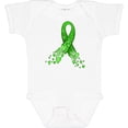 thumbnail image 3 of Inktastic Mental Health Awareness Ribbon with Green Hearts Boys or Girls Baby Bodysuit, 3 of 5