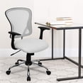 thumbnail image 2 of Pemberly Row Contemporary Mid Back Mesh Office Chair in White, 2 of 9