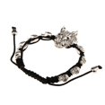 thumbnail image 3 of Bellas Plateadas de La Cabeza de La Aleación de La Aleación Braidy Macrame Joyería Hugo pulsera trenzada de los hombres, 3 of 8