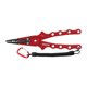 thumbnail image 2 of Alicates de pesca para agua salada, agua dulce, removedor de anzuelos de aluminio, multiherramienta ligera, accesorios de equipo de pesca portátiles, Rojo DYNWAVEMX Alicates de pesca, 2 of 8