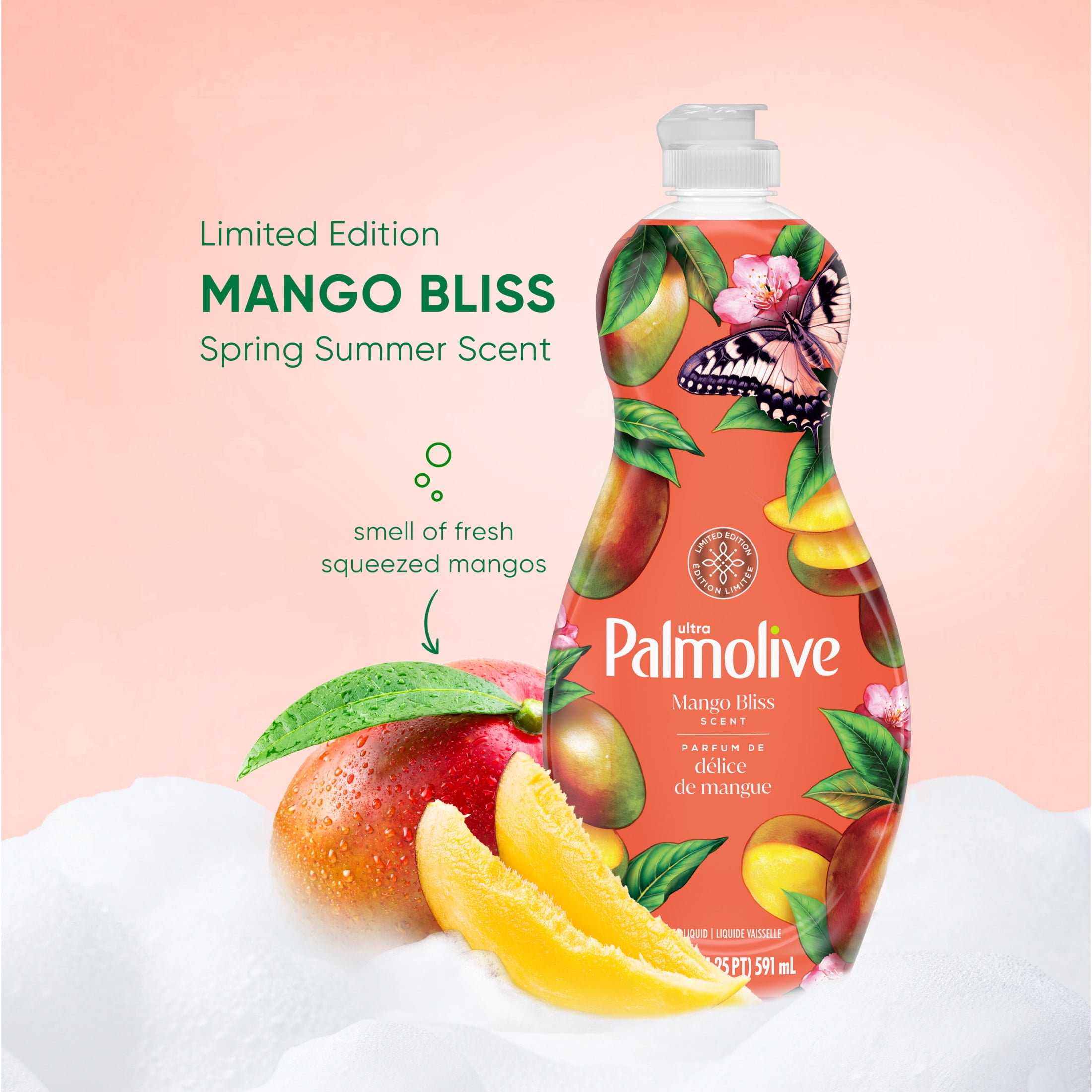 Palmolive Ultra Strength Liquid Dish Soap, Limited Edition Mango Bliss Scent, 20 fl oz Bottle