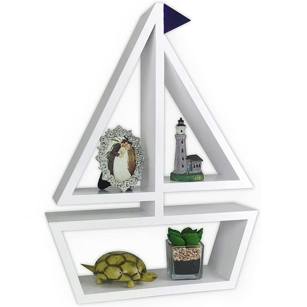 Sailboat Shelf Beach Decor Display Ocean Lake Sailing Nautical Wall Theme For Bathroom Baby Nursery Kitchen Tabletop White Com - Nautical Bathroom Wall Shelf Sailboat Shelf Beach Decor Display Ocean Lake Sailing Nautical Wall Theme For Bathroom Baby Nursery Kitchen Tabletop White Com - Nautical Bathroom Wall Shelf