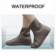 thumbnail image 3 of Billuyoard 1 par de nuevos accesorios, cubiertas impermeables de látex para zapatos de lluvia, cubrezapatos, botas de goma Paraguas de lluvia café S, 3 of 6