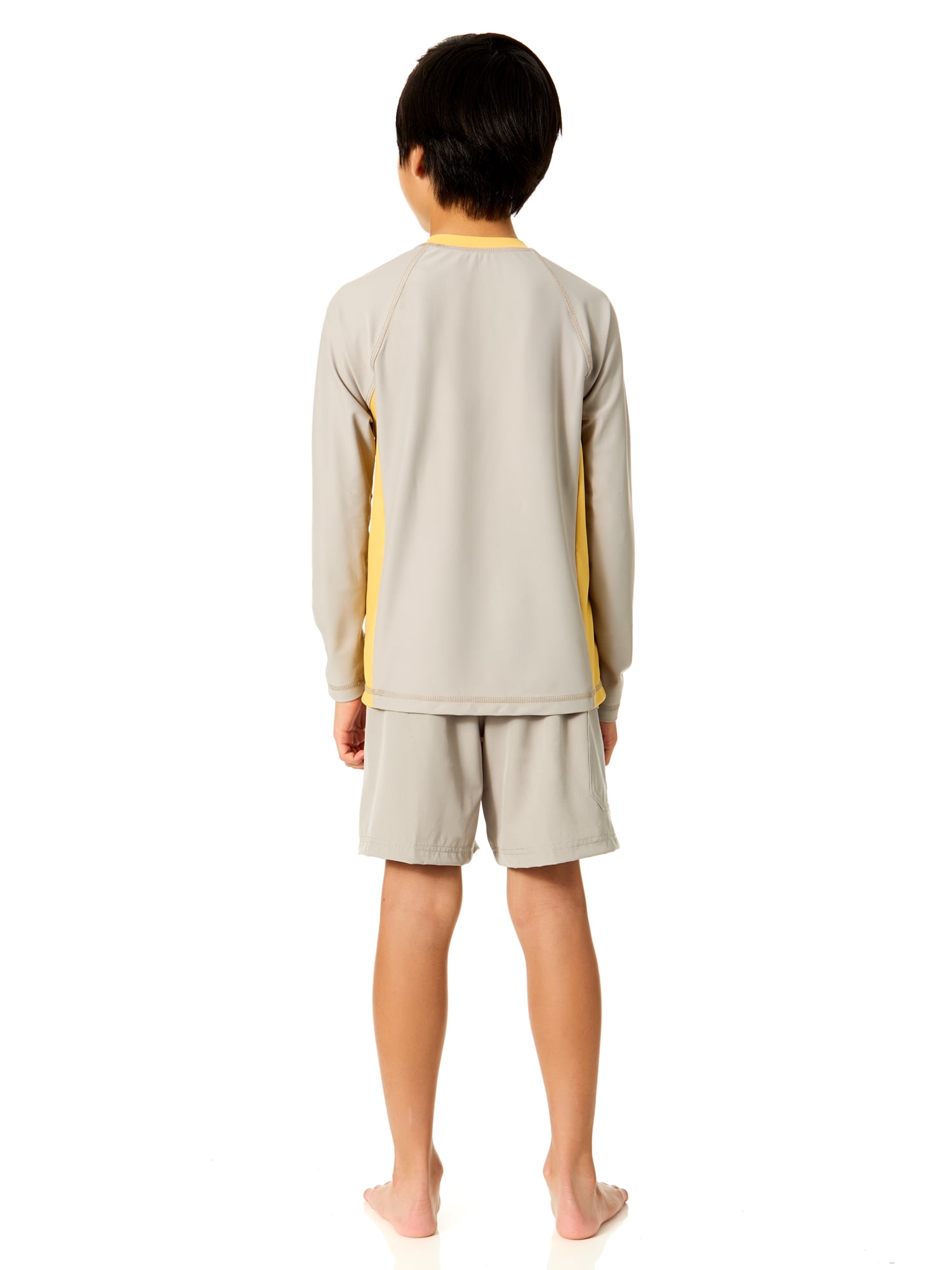 Rugged Shark Boys Long Sleeve Half Zip Rash Guard, Sizes 4-18