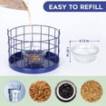 thumbnail image 4 of Comedero para pájaros Gbekery Caged Bluebird para gusanos de la harina, color azul metálico, 4 of 7