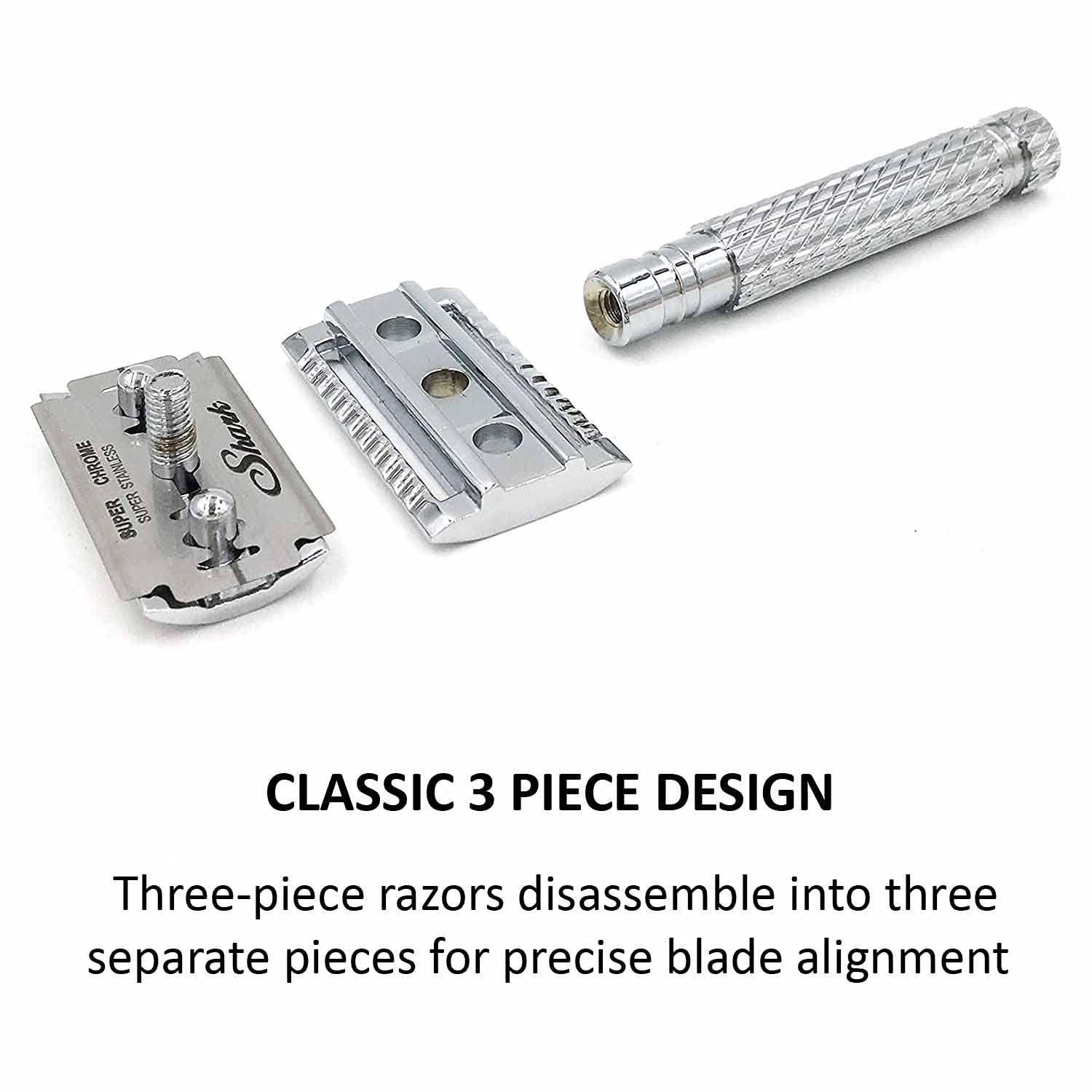 Parker 94R "Hefty" Double Edge Safety Razor & 5 Parker Premium DE Blades
