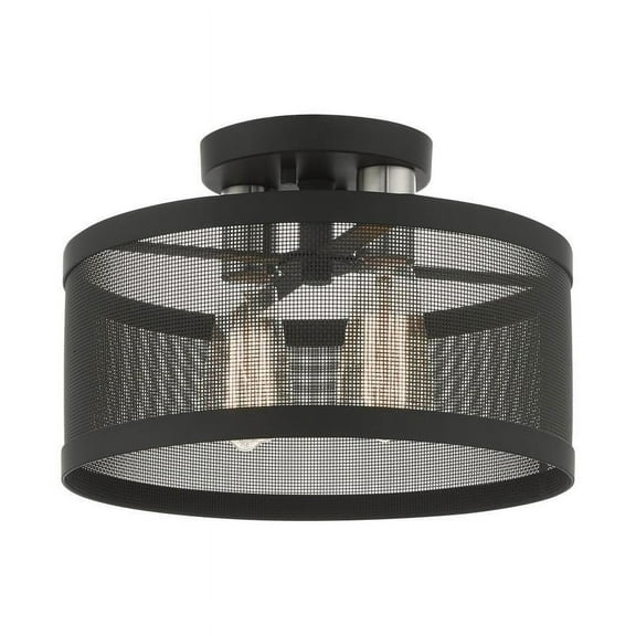 Livex Lighting - Industro - 2 Light Semi-Flush Mount in Contemporary Style - 13