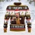 thumbnail image 3 of Ropa de otoño e invierno Suéter feo navideño con meme de Leo DiCaprio que ríe Regalo de Papá Noel Jersey para hombre 2023 Sudadera 3D, 3 of 5