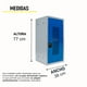 thumbnail image 4 of Locker Casillero Multiusos Alvek 1 Puerta Tipo Cuadro Color Azul — Sistema para Candado, 4 of 7