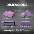 thumbnail image 3 of BalanceFrom Complete 7-Piece Yoga Set with 71” x 24” x 0.5” Extra Thick Mat, Purple, 3 of 8