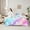 Watercolor, variant on jejeloiu Abstract Rainbow Stripe 7-Piece Twin Bedding Sets,Moon Stars Pattern Bedding Comforter Set For Girl Kids Reversible