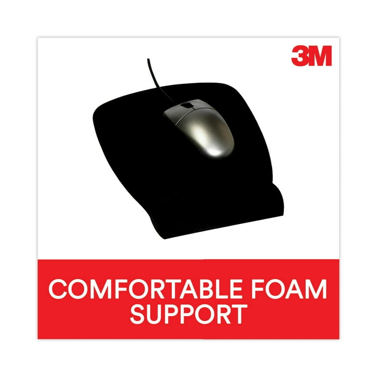 Antimicrobial Foam Mouse Pad with Wrist Rest, 8.62 x 6.75, Black Antimicrobial Foam Mouse Pad with Wrist Rest, 8.62 x 6.75, Black