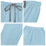 Mens Scrubs Medical Uniform Stretch Scrubs Set Top and Pants