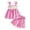 Pink, variant on Toddler 2 Piece Sets for Girls Sleeveless Floral Top and Shorts Set Summer Clothes Girls Outfits 12-18 Months