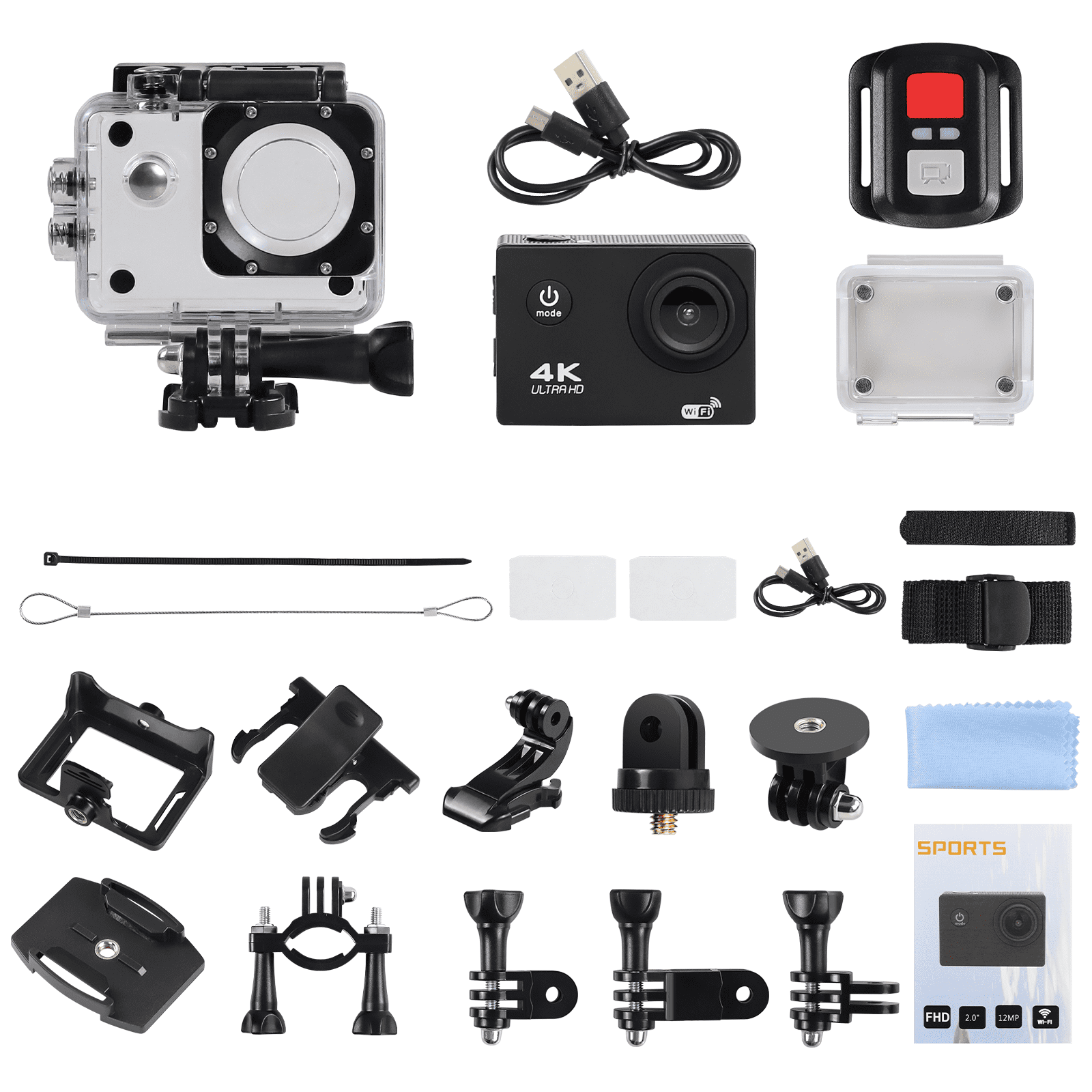 4K Action Camera Sport Video Underwater Camera Wifi Remote For Waterproof