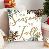 Tyidzon Christmas Pillow Covers Xmas Tree Decorative Throw Pillow Covers 18x18 Inch Snowman Christmas Deer Pillow Case for Couch Sofa Holiday Party Home Decor