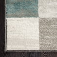 thumbnail image 3 of Contemporary Tile Plush Polypropylene Indoor Runner Rug, 8' x 10', Rivulet, 3 of 8
