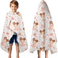 thumbnail image 3 of Ballet Princess Pattern Hooded Bath Towel，60"x35" for Ages 3 To 12 Kids, Quick Dry Lightweight Soft Microfiber Hood Beach Towel Cover Up for Kids, 3 of 7