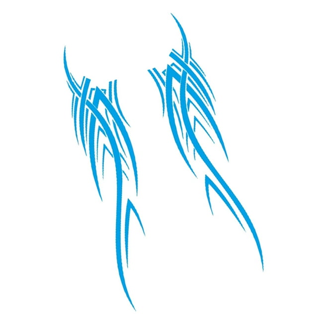 Par Impermeable Car Body Side Truck Decal Flame Graphics Racing Stripes Sticker Universal Azul kusrkot Pegatinas y calcomanías para el cuerpo del auto