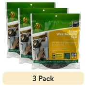 (3 pack) Duck Brand Black Foam Weatherstrip Seal, 0.375 in. x 0.188 in. x 30 ft., 2 pack