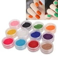 thumbnail image 4 of 12 Colors Women Velvet Flocking Powder Nail Art Polish Fingernail Manicure Tools, 4 of 6
