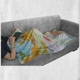 thumbnail image 6 of Abstract Soft Flannel Fleece Throw Blanket, Psychedelic Interlace Wavy Formless Splashes Contemporary Abstract Illustration, Cozy Plush for Indoor and Outdoor Use, 60" x 80", Multicolor, by Ambesonne, 6 of 6