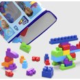 thumbnail image 5 of MEGA BLOKS 80-piece Big Building Bag Blocks for Toddlers 1-3, Blue, 5 of 6