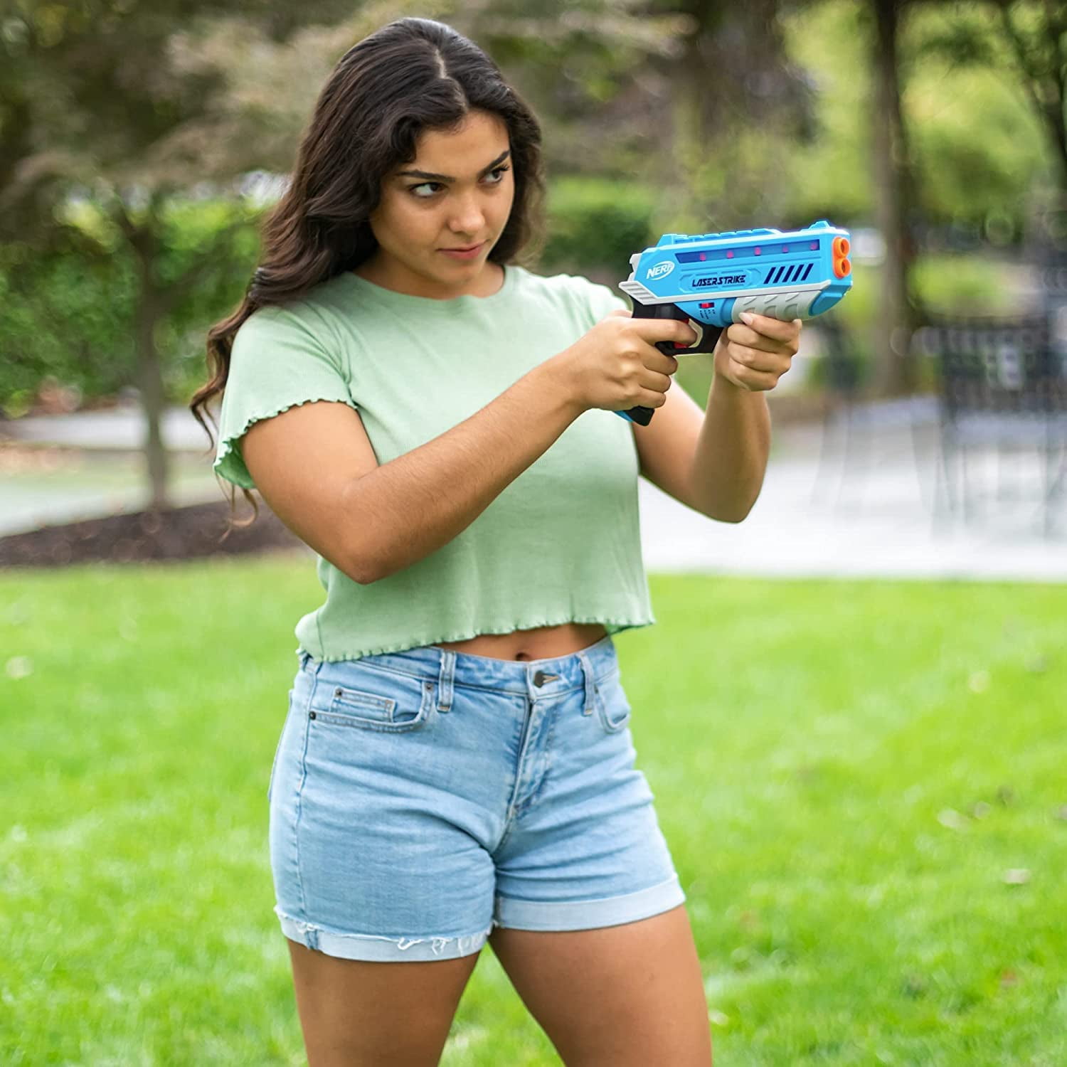 Nerf Laser Tag Blasters Foam Play with Range Blasters and Holsters