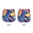 thumbnail image 5 of Lsque Hip-Hop DJ Dolphin Printed Women's Running Shorts with Liner Pockets,Elastic Quick Dry Workout Athletic Gym Yoga Shorts,Womens High Waist Shorts-, 5 of 9