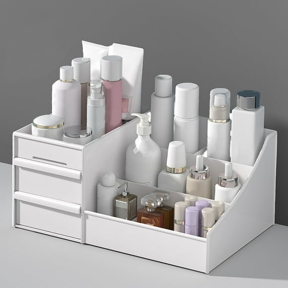 Makeup Organizer With Drawers Counter Top Organizer For Cosmetics Vanity Holder For Lipstick Brushes Lotions And Jewelry Japanese Home Gadgets Sliding Wire Sponge Holder for Kitchen Dish Mat Drying