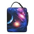 thumbnail image 5 of Galaxy & Star Aesthetic Lunch Tote – Nebula Sky Insulated Cooler Bag with Planet, Rocket, Moon Print, Reusable Bento Bag for Office Workers, Students, Travelers, 5 of 5
