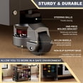 thumbnail image 4 of VOXIVEE 3D Printer Stand with Filament Storage Workbench, Large 3-Tier 3D Printer Table with Power Outlet & Leveling Casters, Heavy Duty Rolling Printer Desk with Pegboard for Workshop/Office/Studio, 4 of 9